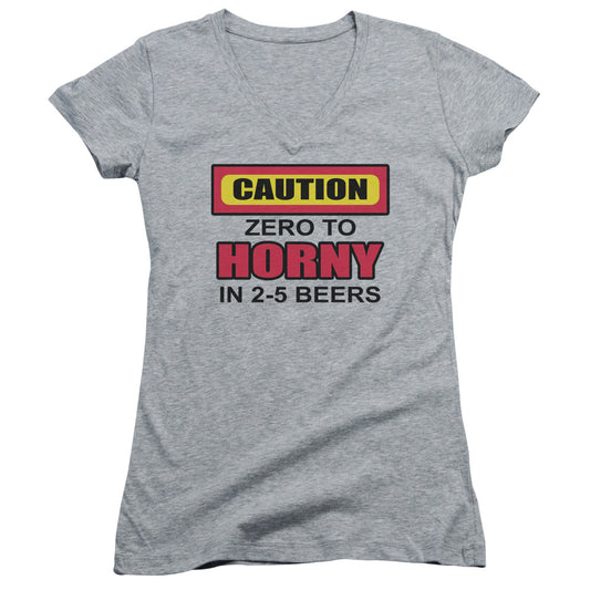 Zero To Horny-junior V-neck - Athletic Heather