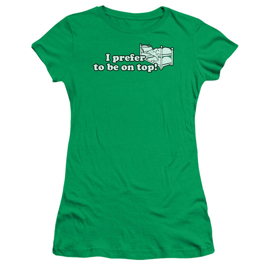 To Be On Top - Short Sleeve Junior Sheer - Kelly Green T-shirt