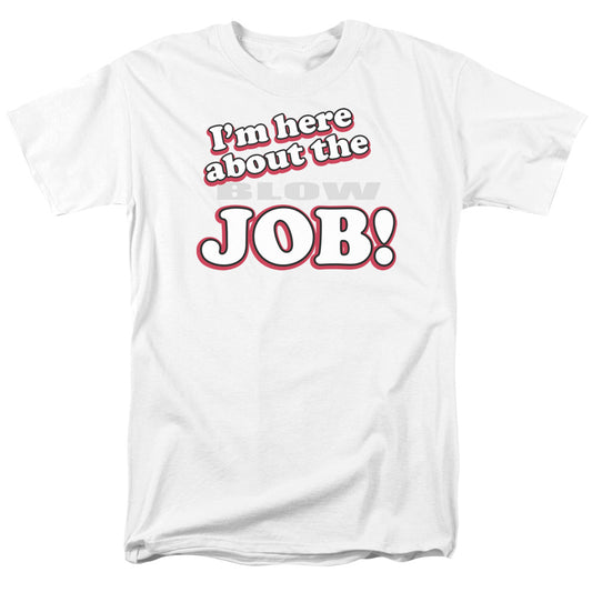 Here About Job - Short Sleeve Adult 18 - 1 - White T-shirt