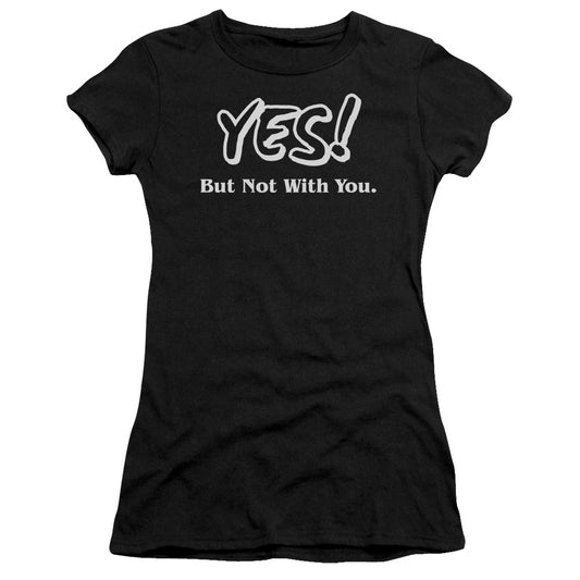 Yes - Short Sleeve Junior Sheer - Black T-shirt