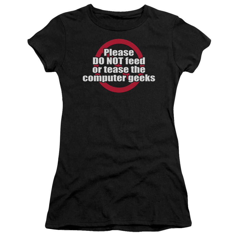 Computer Geeks - Short Sleeve Junior Sheer - Black T-shirt