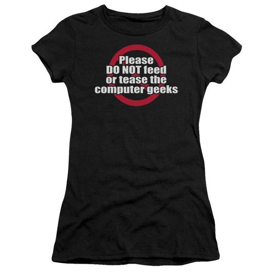 Computer Geeks - Short Sleeve Junior Sheer - Black T-shirt