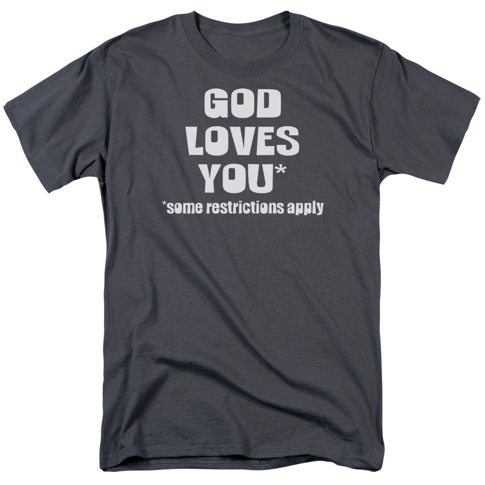 God Loves You - Short Sleeve Adult 18 - 1 - Charcoal T-shirt