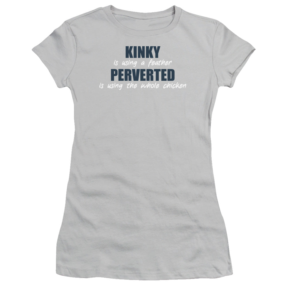 Kinky Perverted - Short Sleeve Junior Sheer - Silver T-shirt