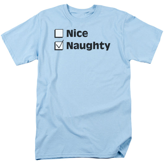 Nice Naughty - Short Sleeve Adult 18 - 1 - Light Blue T-shirt