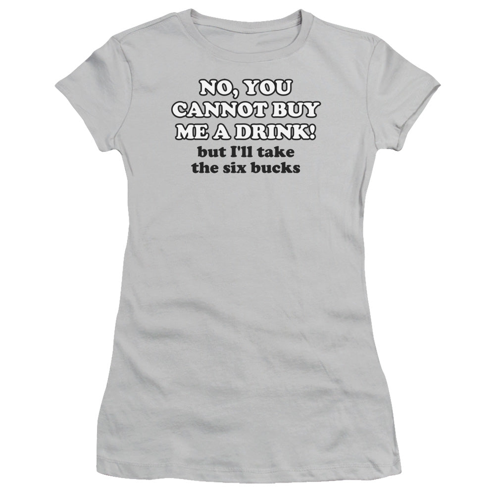 Six Bucks - Short Sleeve Junior Sheer - Silver T-shirt