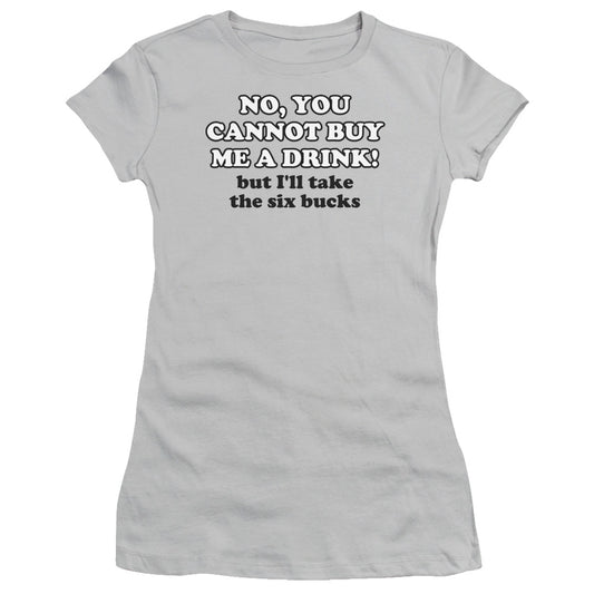 Six Bucks - Short Sleeve Junior Sheer - Silver T-shirt