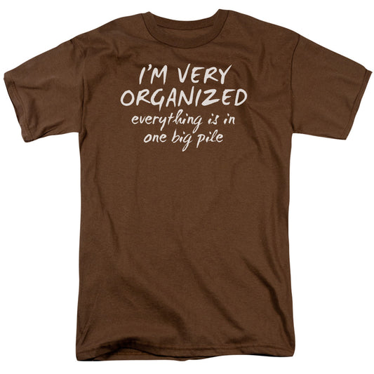Very Organized - Short Sleeve Adult 18 - 1 - Coffee T-shirt
