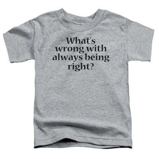 Whats Wrong - Short Sleeve Toddler Tee - Athletic Heather T-shirt