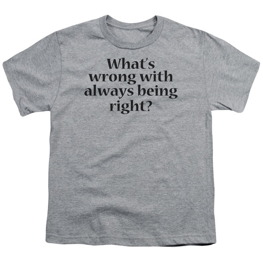 Whats Wrong - Short Sleeve Youth 18 - 1 - Athletic Heather T-shirt