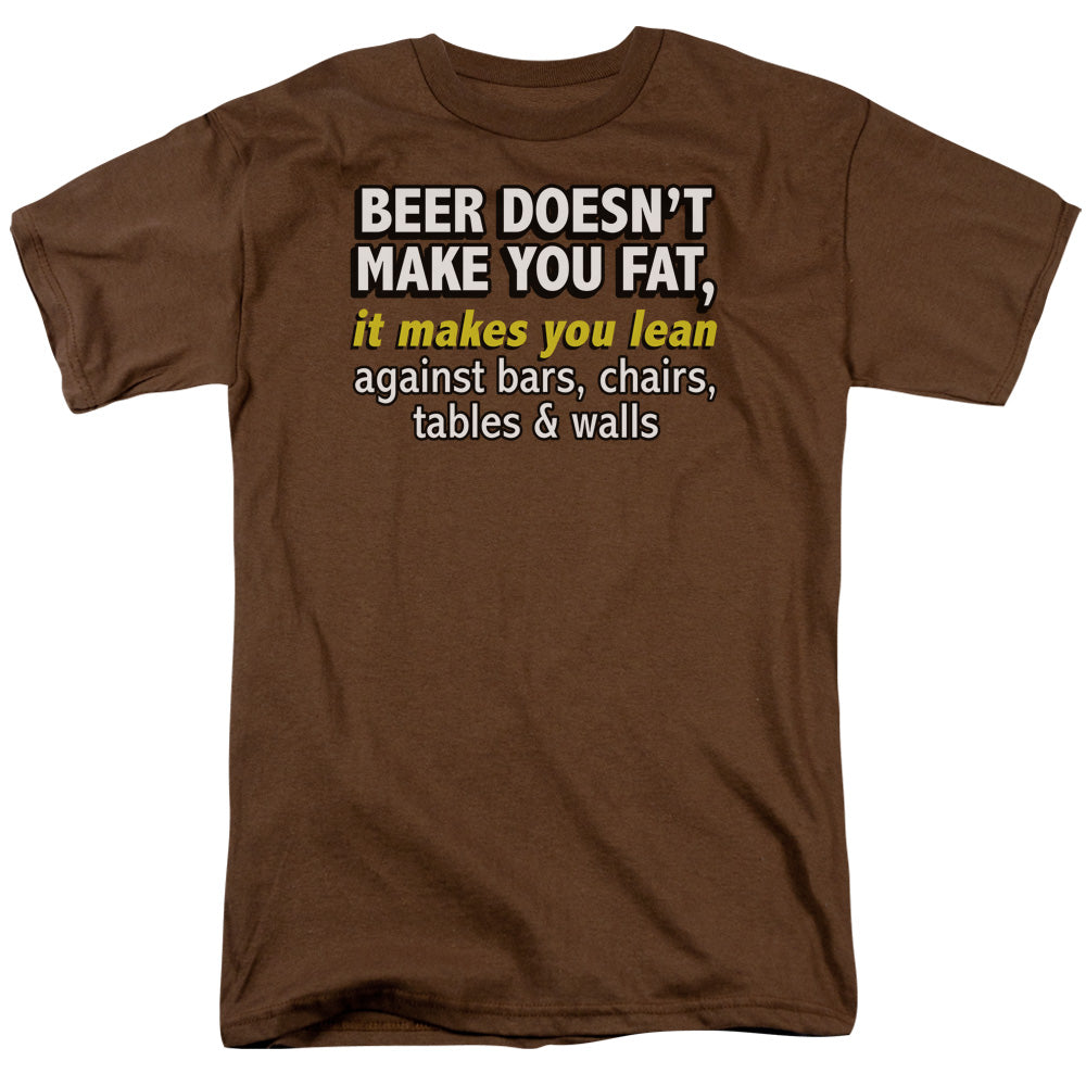 Beer Makes You Lean - Short Sleeve Adult 18 - 1 - Coffee T-shirt