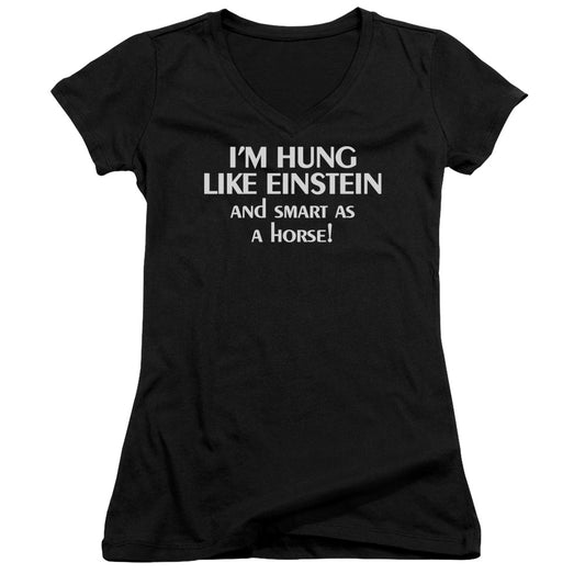 Hung Like Einstein - Junior V-neck - Black