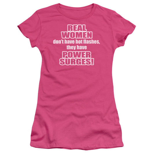 Real Women - Short Sleeve Junior Sheer - Hot Pink T-shirt
