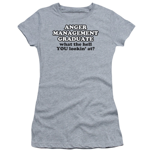 Anger Management - Short Sleeve Junior Sheer - Athletic Heather T-shirt
