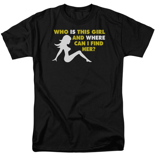Who Is This Girl - Short Sleeve Adult 18 - 1 - Black T-shirt