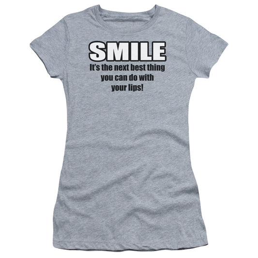 Smile - Short Sleeve Junior Sheer - Athletic Heather T-shirt