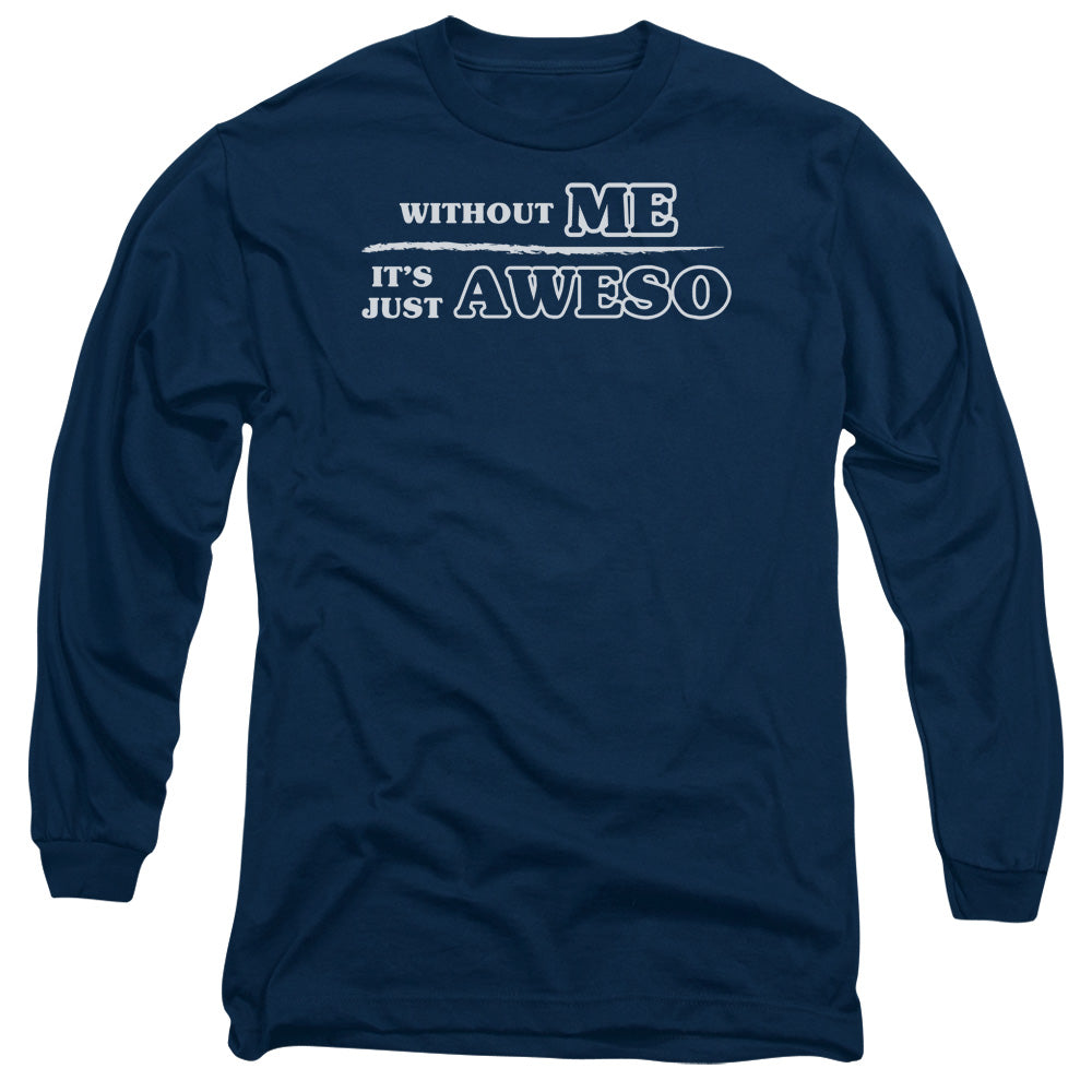 Just Aweso - Long Sleeve Adult 18 - 1 - Navy T-shirt