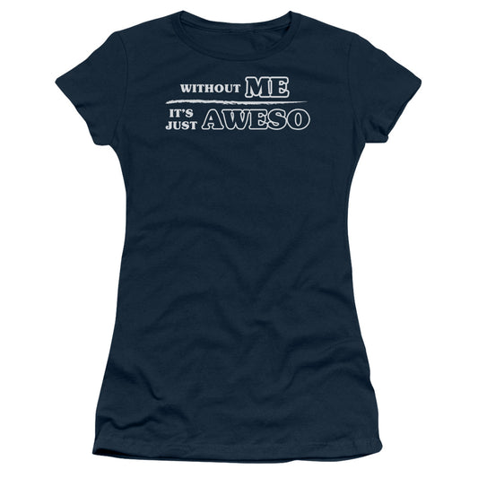 Just Aweso - Short Sleeve Junior Sheer - Navy T-shirt