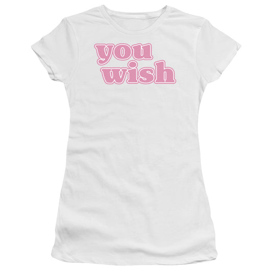 You Wish - Short Sleeve Junior Sheer - White T-shirt