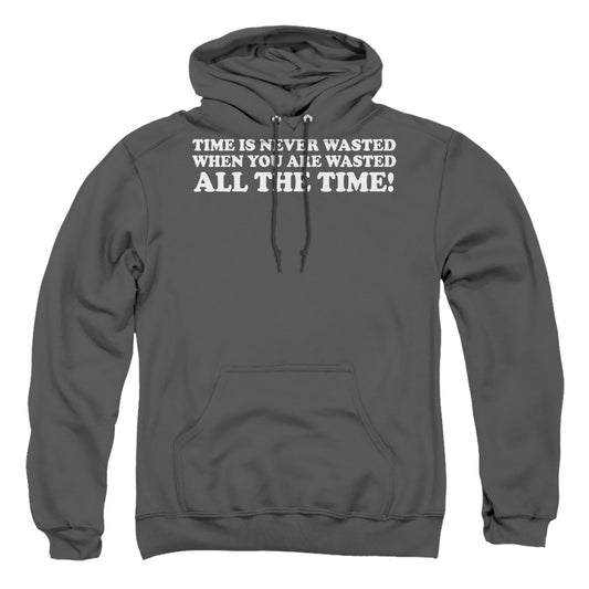 Time Is Never Wasted - Adult Pull-over Hoodie - Charcoal