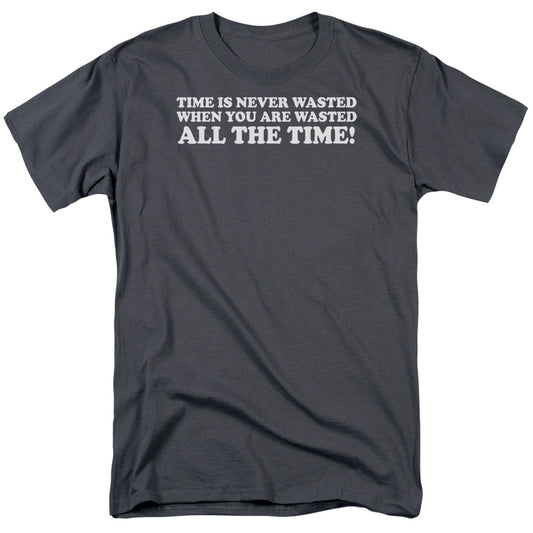 Time Is Never Wasted - Short Sleeve Adult 18 - 1 - Charcoal T-shirt