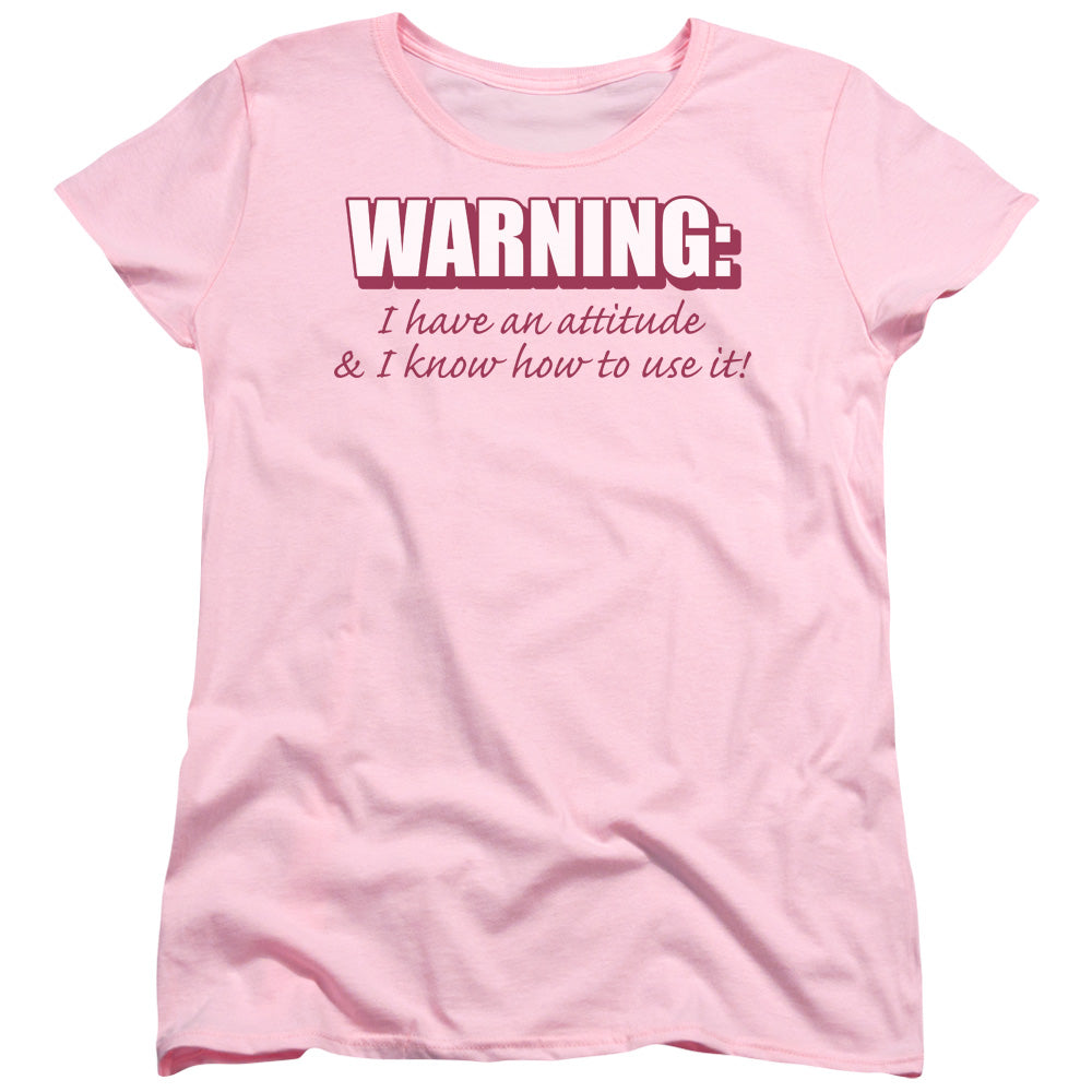 I Have An Attitude - Short Sleeve Womens Tee - Pink T-shirt