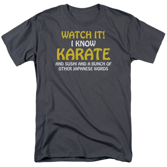 I Know Karate - Short Sleeve Adult 18 - 1 - Charcoal T-shirt