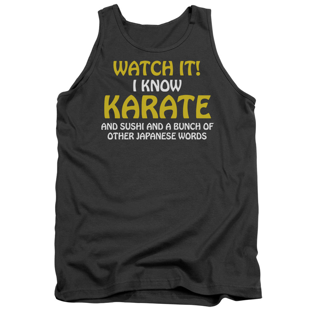 I Know Karate - Adult Tank - Charcoal