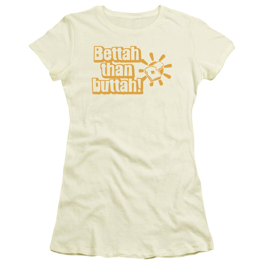 Better Than Buttah - Short Sleeve Junior Sheer - Cream T-shirt
