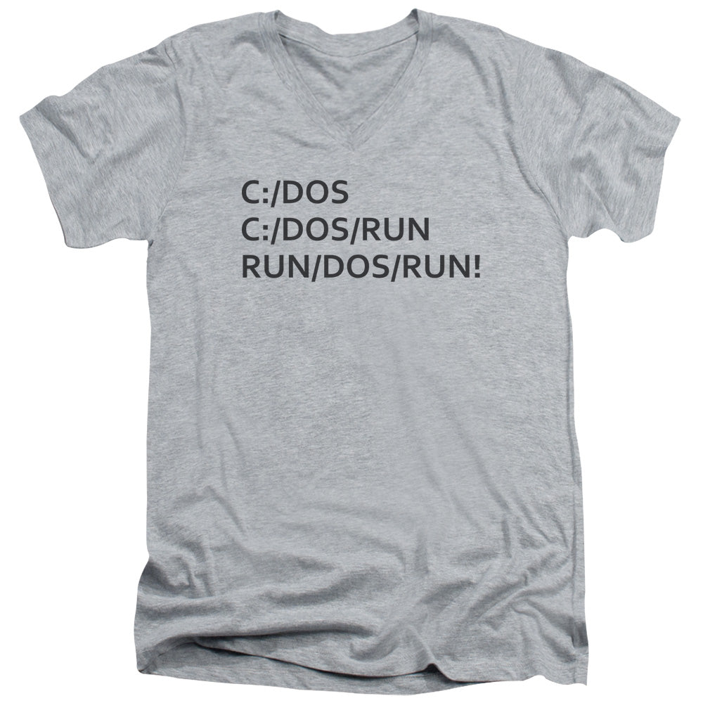 Run Dos Run - Short Sleeve Adult V-neck - Athletic Heather T-shirt