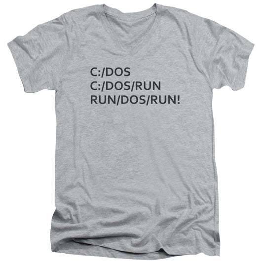 Run Dos Run - Short Sleeve Adult V-neck - Athletic Heather T-shirt