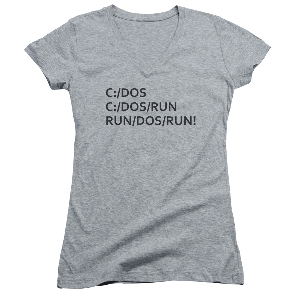 Run Dos Run - Junior V-neck - Athletic Heather