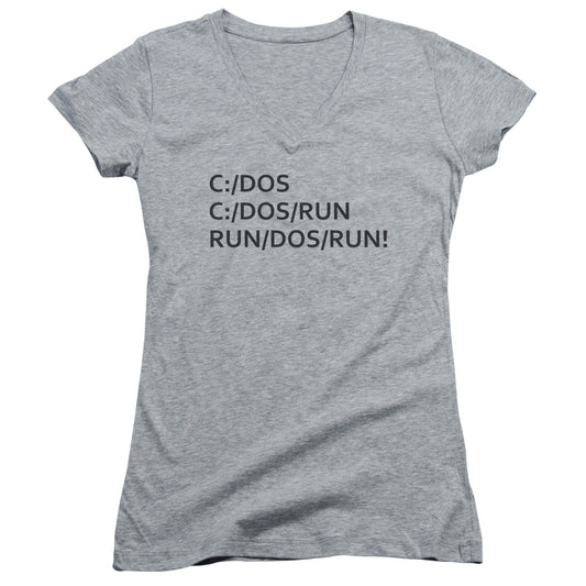 Run Dos Run - Junior V-neck - Athletic Heather