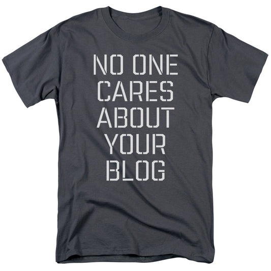 No One Cares - Short Sleeve Adult 18 - 1 - Charcoal T-shirt