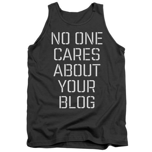 No One Cares - Adult Tank - Charcoal