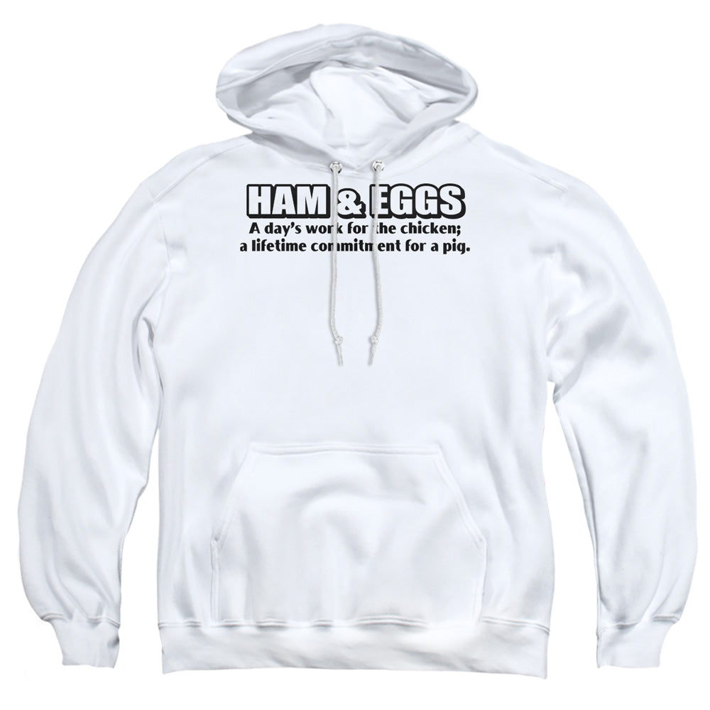 Ham And Eggs - Adult Pull-over Hoodie - White