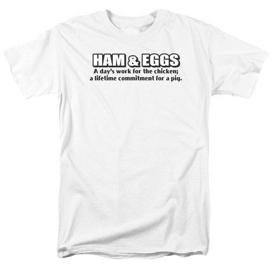 Ham And Eggs - Short Sleeve Adult 18 - 1 - White T-shirt