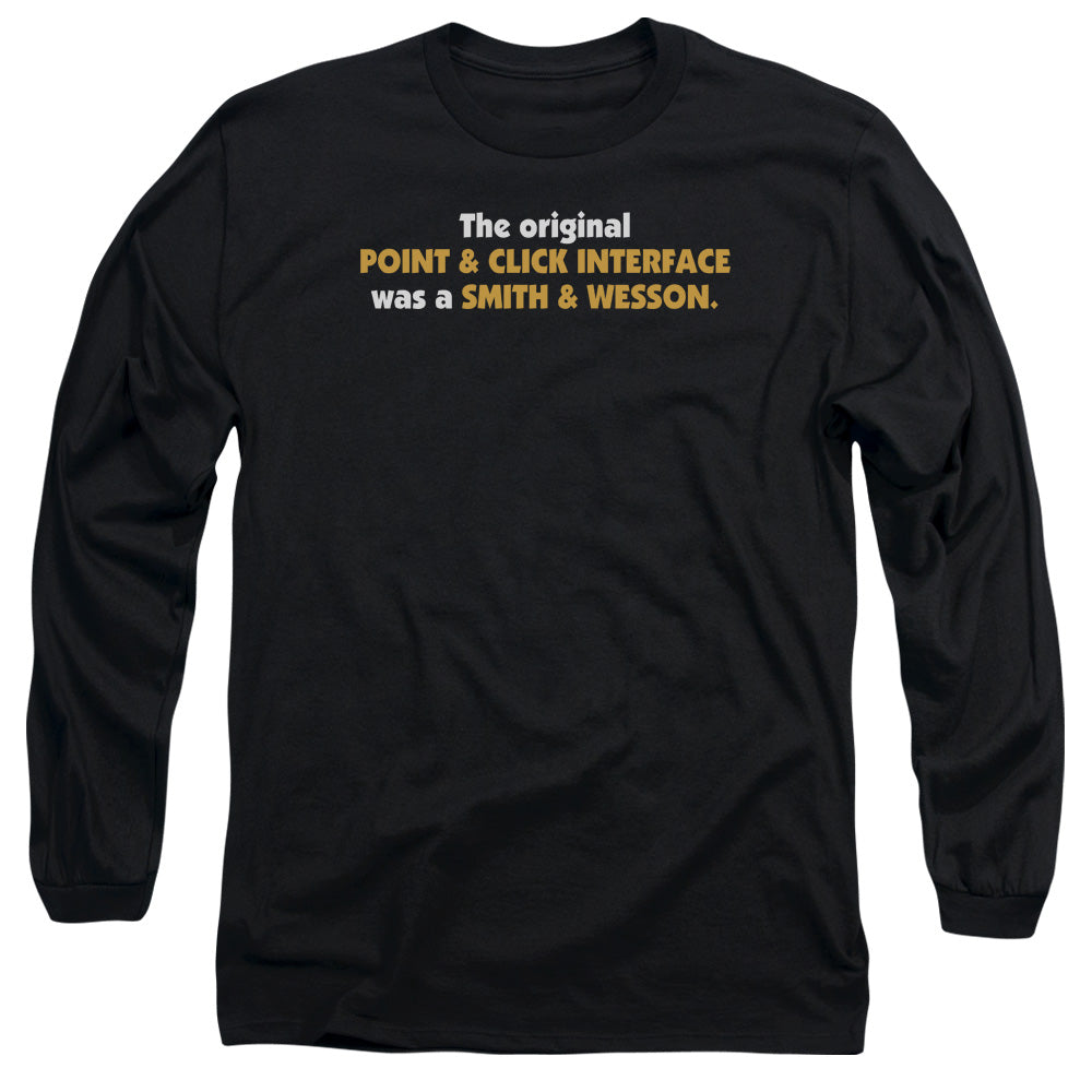 Point And Click Interface - Long Sleeve Adult 18 - 1 - Black T-shirt