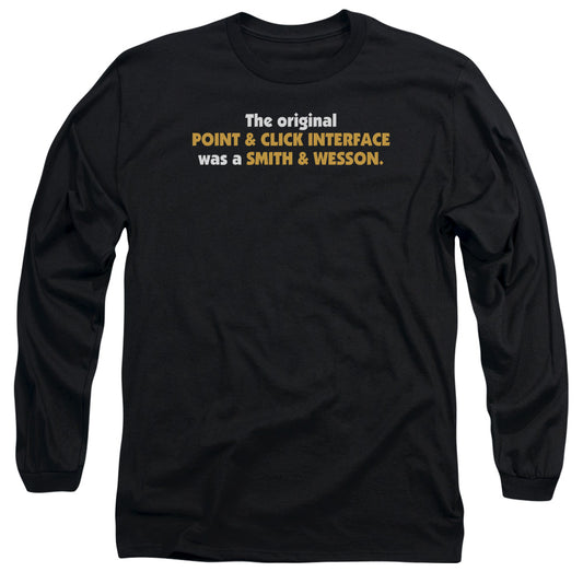 Point And Click Interface - Long Sleeve Adult 18 - 1 - Black T-shirt