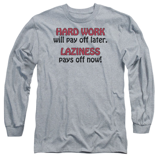 Laziness - Long Sleeve Adult 18 - 1 - Athletic Heather T-shirt
