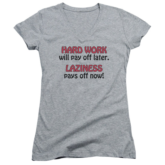 Laziness-junior V-neck - Athletic Heather