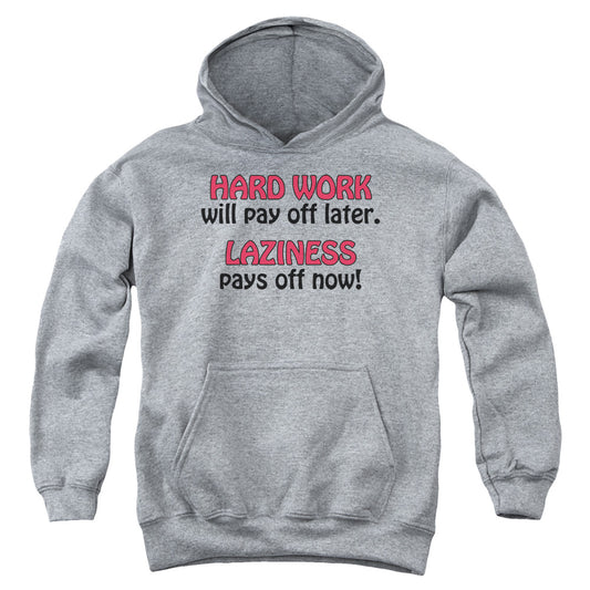 Laziness - Youth Pull-over Hoodie - Athletic Heather