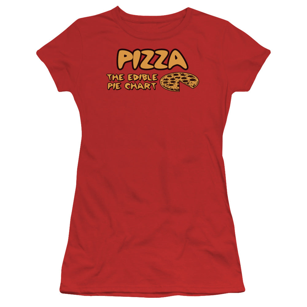 Pizza - Short Sleeve Junior Sheer - Red T-shirt