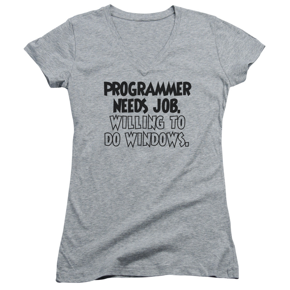 To Do Windows - Junior V-neck - Athletic Heather