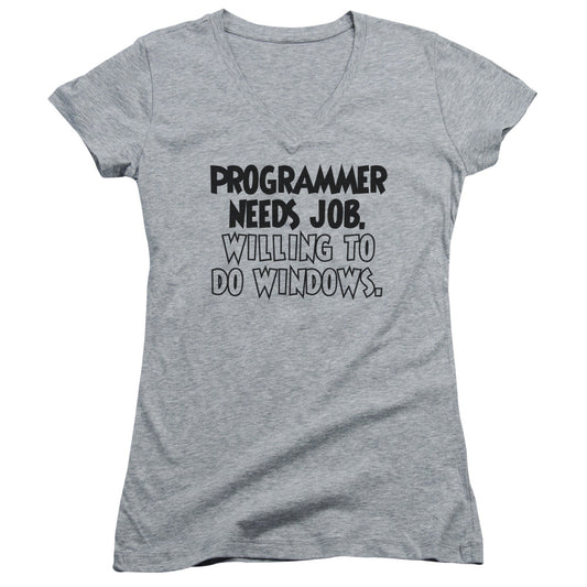 To Do Windows - Junior V-neck - Athletic Heather