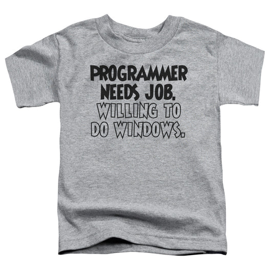 To Do Windows - Short Sleeve Toddler Tee - Athletic Heather T-shirt