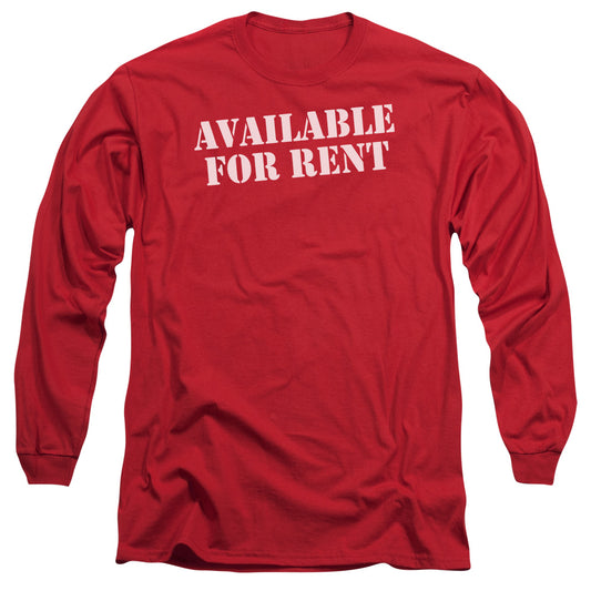 Available For Rent - Long Sleeve Adult 18 - 1 - Red T-shirt