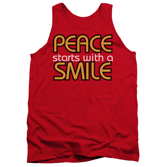 Peace With A Smile - Adult Tank - Red