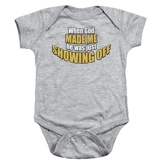 Showing Off - Infant Snapsuit - Athletic Heather