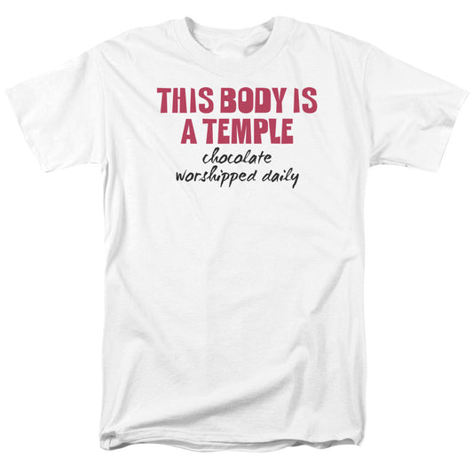 Chocolate Worshipped - Short Sleeve Adult 18 - 1 - White T-shirt